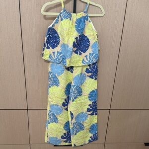 Zara Kids Matching Set - Blue and Yellow Floral